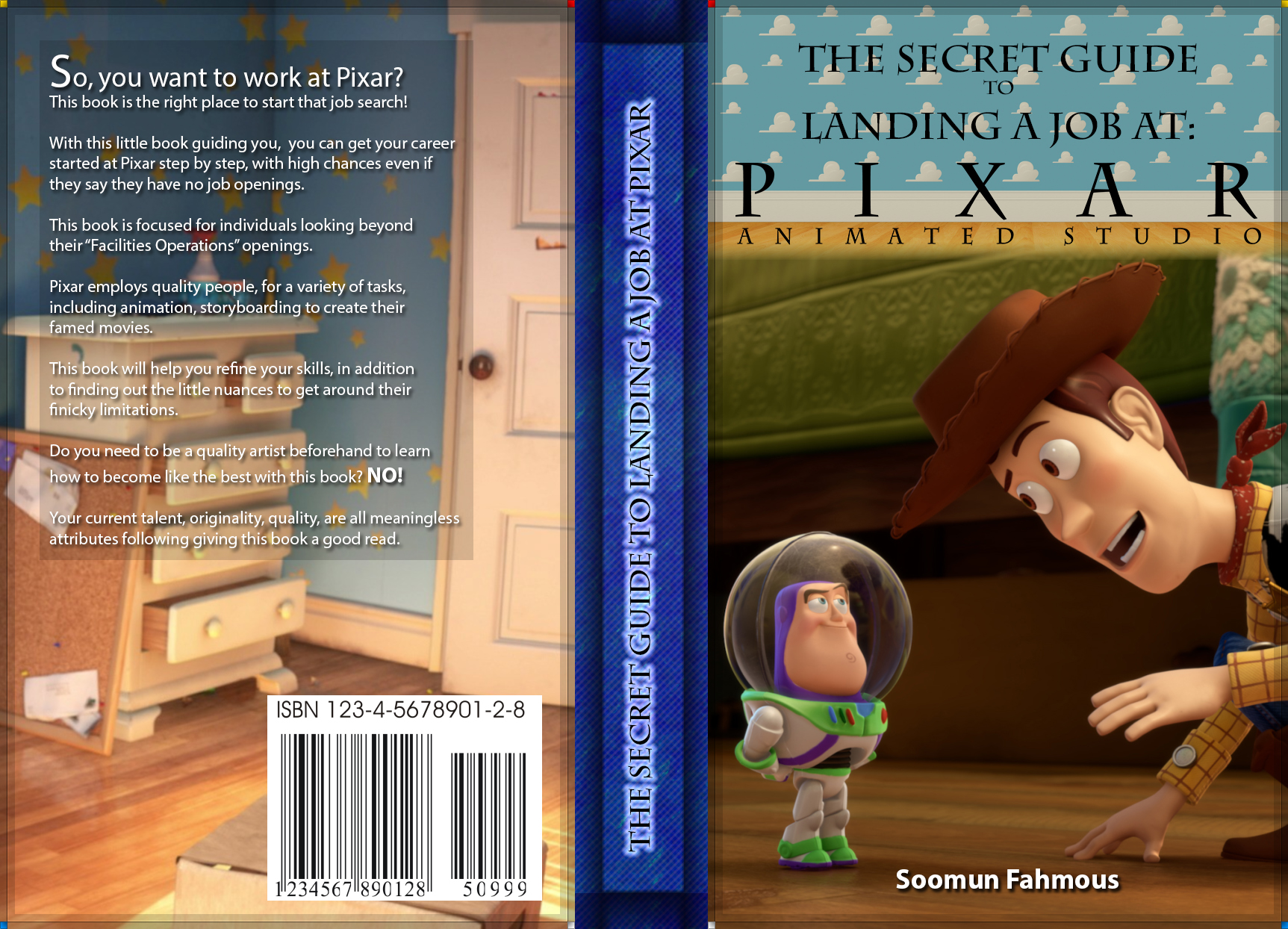 Fictional Book Cover: The Secret Guide to Landing a Job At Pixar<br>College Coursework for Photoshop<br><i>2013</i>